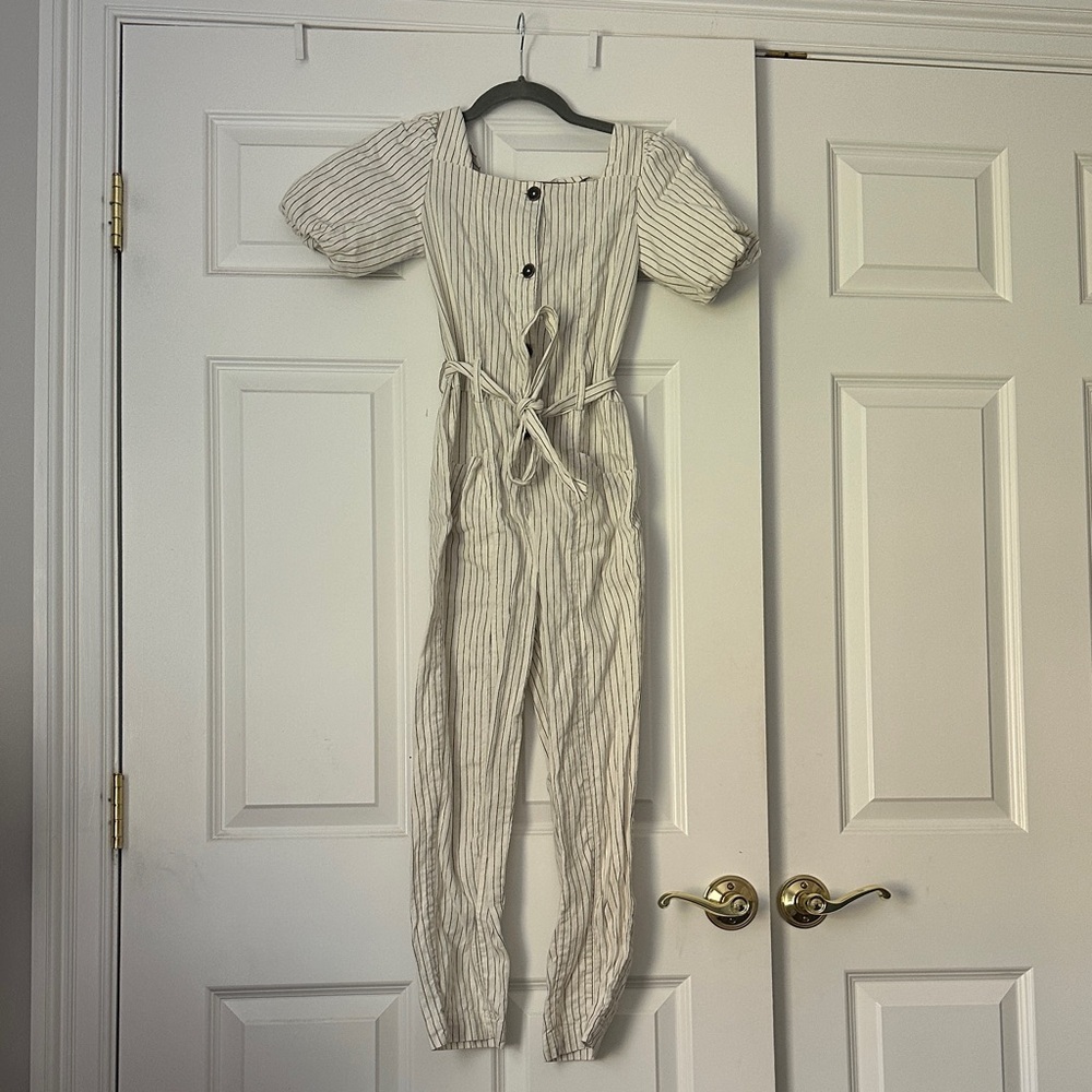 Zara Kids Striped One Piece - Cream and Black